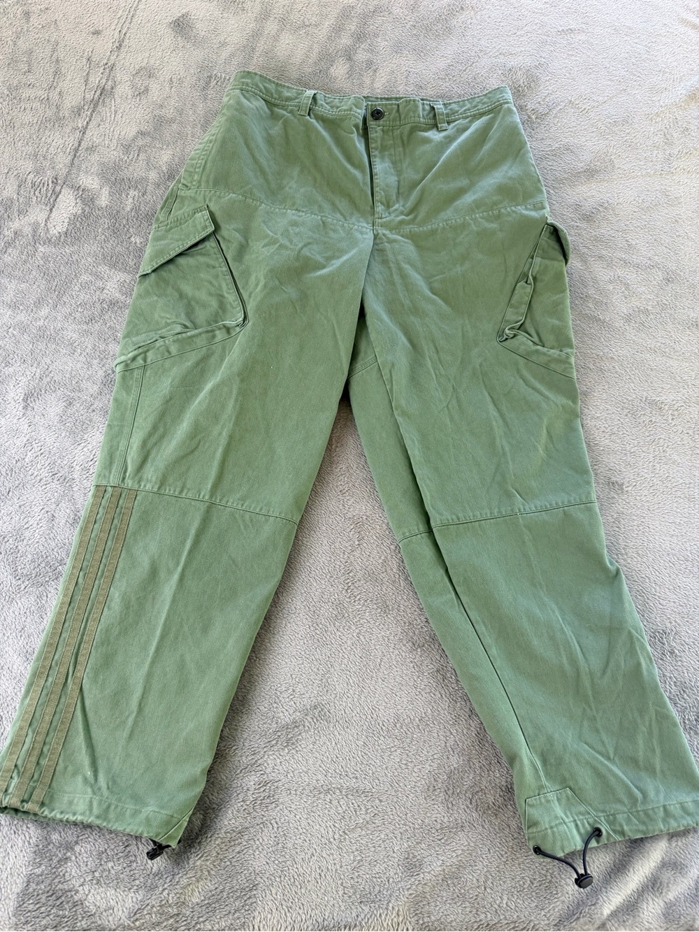 Vintage Adidas Skateboarding Cargo Pants Olive Green Baggy Y2K Utility 36x29